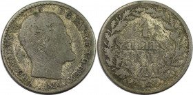 Europäische Münzen und Medaillen, Dänemark / Denmark. Frederick VII. 4 Skilling Rigsmont 1854. Billon. KM 758.1. Schön-sehr schön