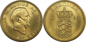 Europäische Münzen und Medaillen, Dänemark / Denmark. Frederick IX (1947-1972). 2 Kroner 1956. Aluminium-Bronze. KM 838. Stempelglanz