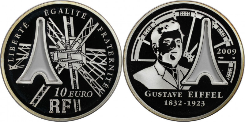 Europäische Münzen und Medaillen, Frankreich / France. Gustave Eiffel. 10 Euro 2...