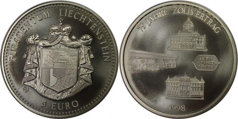 Europäische Münzen und Medaillen, Liechtenstein. Medaille 1998, Kupfer-Nickel. S...