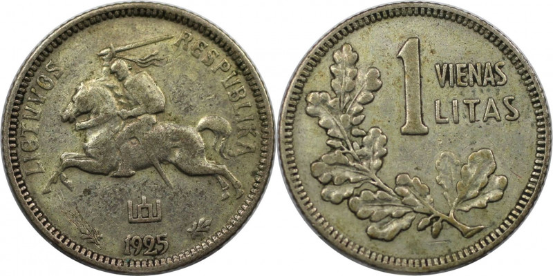 Europäische Münzen und Medaillen, Litauen / Lithuania. 1 Litas 1925. Silber. KM ...