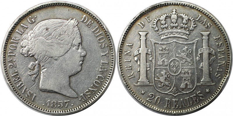 Europäische Münzen und Medaillen, Spanien / Spain. Isabel II. (1833-1868). 20 Re...