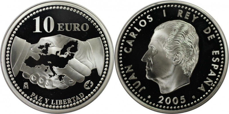 Europäische Münzen und Medaillen, Spanien / Spain. 60 Jahre Kriegsende. 10 Euro ...