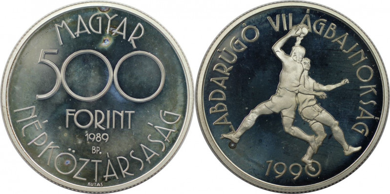 Europäische Münzen und Medaillen, Ungarn / Hungary. 500 Forint 1989. Silber. 0.8...