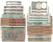 Banknoten, Ägypten / Egypt, Lots und Sammlungen. 2 x 5 Piastres 1958. Pick 185j. II, 3 x 10 Piastres 1997-98. Pick 0183e,187. II, 25 Piastres ND P.57....