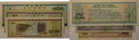 Banknoten, China. Foreign exchange certificate. 10,50 Fen, 1 Yuan 1979. I-II