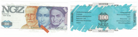 Banknoten, Deutschland / Germany. Testbanknoten DM-Währung. NGZ Testnote 100. UNC