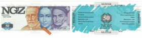 Banknoten, Deutschland / Germany. Testbanknoten DM-Währung. NGZ Testnote 50. UNC