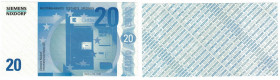 Banknoten, Deutschland / Germany. MUSTERBANKNOTE TEST NOTE SPECIMEN SIEMENS-NIXDORF. Testnote 20 Euro. UNC