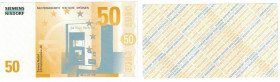 Banknoten, Deutschland / Germany. MUSTERBANKNOTE TEST NOTE SPECIMEN SIEMENS-NIXDORF. Testnote 50 Euro. UNC