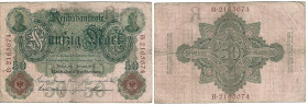 Banknoten, Deutschland / Germany. Deutsches Reich. Reichsbanknote 50 Mark 1908. Ro.32. III