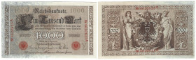 Banknoten, Deutschland / Germany. Deutsches Reich. Reichsbanknote 1000 Mark 1910. Ro.45c. I