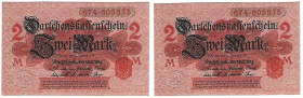 Banknoten, Deutschland / Germany. Deutsches Reich. Darlehenskassenschein 2 Mark 1914. Ro.52c. I