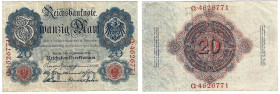 Banknoten, Deutschland / Germany. Deutsches Reich. Reichsbanknote 20 Mark 1914. Ro.47b. III