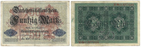 Banknoten, Deutschland / Germany. Deutsches Reich. Darlehenskassenschein 50 Mark 1914. Ro.50b. III