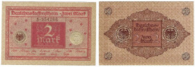 Banknoten, Deutschland / Germany. Deutsches Reich, Weimarer Republik. Darlehenskassenschein 2 Mark 1920. Ro.65b. I