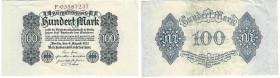 Banknoten, Deutschland / Germany. Deutsches Reich, Weimarer Republik. Reichsbanknote 100 Mark 1922. Ro.72. III
