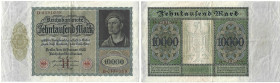 Banknoten, Deutschland / Germany. Deutsches Reich, Weimarer Republik. Reichsbanknote 10000 Mark 1922. Ro.68a. III