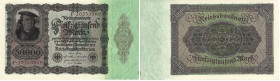 Banknoten, Deutschland / Germany. Deutsches Reich, Weimarer Republik. Reichsbanknote 50000 Mark 1922. Ro.78. I-