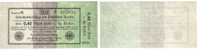 Banknoten, Deutschland / Germany. Deutsches Reich, Weimarer Republik. 0,42 Mark Gold = 1/10 Dollar 1923. Ro.142a. Schatzanweisung. III