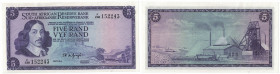 Banknoten, Südafrika / South Africa. 5 Rand 1975. Erste Zeilen mit Bankname und Wert in Englisch. Pick 111c. I