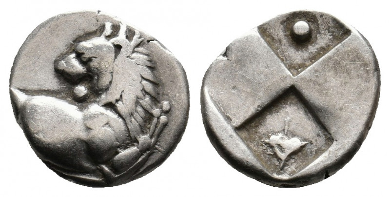THRACE. Chersonesos. (Circa 386-338 BC). AR Hemidrachm.
Obv: Forepart of lion ri...