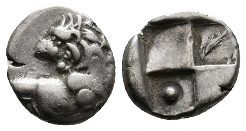 THRACE. Chersonesos. (Circa 386-338 BC). AR Hemidrachm.
Obv: Forepart of lion ri...