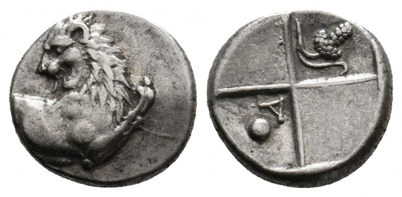 THRACE. Chersonesos. (Circa 386-338 BC). AR Hemidrachm.
Obv: Forepart of lion ri...