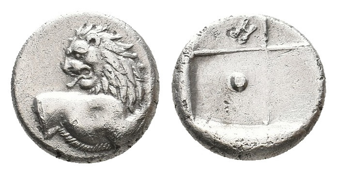THRACE. Chersonesos. (Circa 386-338 BC). AR Hemidrachm.
Obv: Forepart of lion ri...