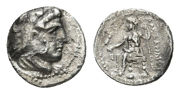 KINGS OF MACEDON. Alexander III 'the Great' (336-323 BC). AR Obol. Myriandros or...