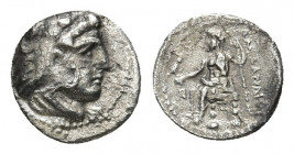 KINGS OF MACEDON. Alexander III 'the Great' (336-323 BC). AR Obol. Myriandros or Issos mint. Struck under Menes or Philotas, circa 325-324/3 BC.
Obv: ...