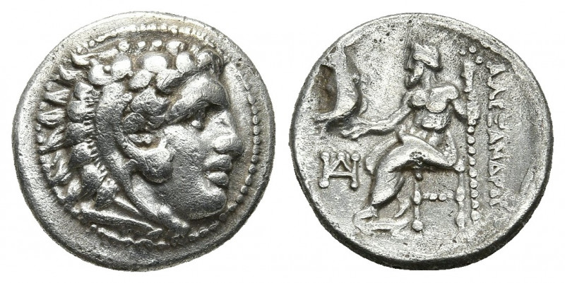 KINGS OF MACEDON. Alexander III 'the Great' (336-323 BC). AR Drachm. Miletos.
Ob...