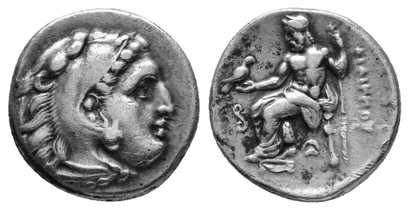 KINGS OF MACEDON. Philip III Arrhidaios. (323-317 BC.). AR Drachm. Lampsakos. St...