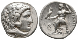 KINGS OF MACEDON. Alexander III 'the Great' (336-323 BC). AR, Tetradrachm. Arados. Struck under Ptolemy I Soter as satrap, ca.330-320 BC.
Obv: Head of...