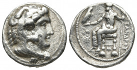 KINGS OF MACEDON. Alexander III 'the Great' (336-323 BC). AR Tetradrachm. Babylon.
Obv: Head of Herakles right, wearing lion skin.
Rev: AΛEΞANΔPOY.
Ze...