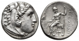 KINGS OF MACEDON. Demetrios I Poliorketes. 306-283 BC. AR Tetradrachm. In the name and types of Alexander III. Miletos mint. Struck circa 300-295 BC. ...