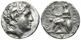 KINGS OF THRACE (Macedonian). Lysimachos (305-281 BC). AR Tetradrachm. Kyzikos, circa 280-250.
Obv: Diademed head of the deified Alexander right, wear...