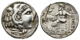 SELEUKID KINGDOM. Seleukos I Nikator (312-281 BC). AR, Tetradrachm. Arados.
Obv: Head of Herakles right, wearing lion skin.
Rev: BAΣIΛEΩΣ – ΣEΛEYKOY
Z...