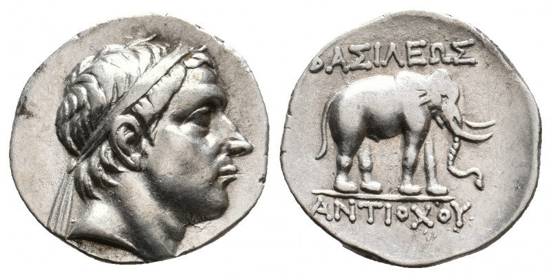 SELEUKID KINGDOM. Antiochos III 'the Great' (222-187 BC). AR Drachm. Uncertain m...