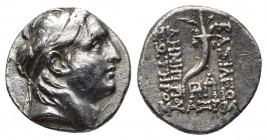 SELEUKID KINGDOM. Demetrios I Soter (162-150 BC). AR Drachm. Antioch on the Orontes. Dated SE 161 (152/1 BC).
Obv: Diademed head right.
Rev: ΒΑΣΙΛΕΩΣ ...