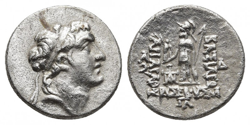 KINGS OF CAPPADOCIA. Ariarathes V Eusebes Philopator (163-130 BC). AR Drachm. Eu...