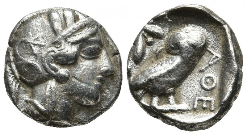 ATTICA. Athens (Circa 454-404 BC). AR Tetradrachm
Obv: Helmeted head of Athena r...