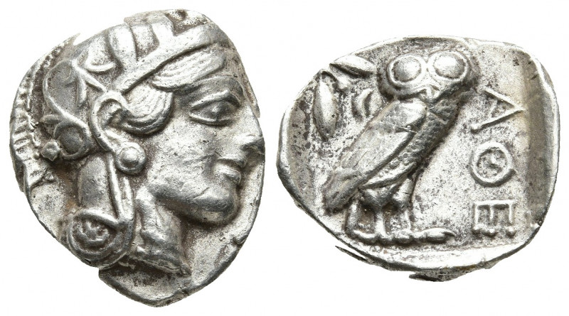 ATTICA. Athens (Circa 454-404 BC). AR Tetradrachm
Obv: Helmeted head of Athena r...