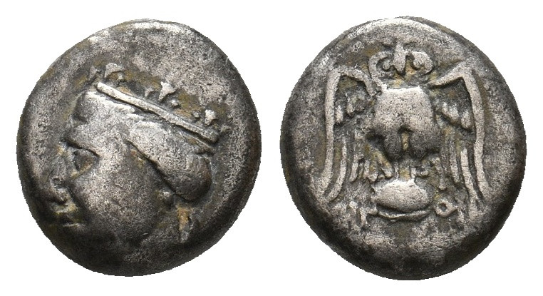 PONTOS. Amisos. (Circa 4th century BC). AR Drachm.Uncertain magistrate.
Obv: Hea...