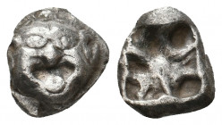 MYSIA. Parion (5th century BC). AR Drachm.
Obv: Facing gorgoneion with protruding tongue.
Rev: Disorganized linear pattern within incuse square.
SNG B...