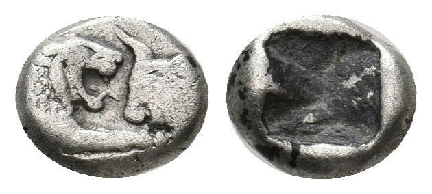 KINGS OF LYDIA. Sardes. Kroisos (Circa 564/53-550/39 BC). AR 1/12 Stater. 
Obv: ...