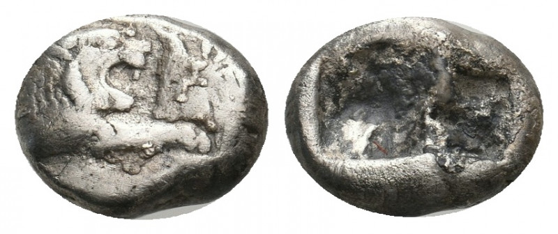 KINGS OF LYDIA. Sardes. Kroisos (Circa 564/53-550/39 BC). AR 1/6 Stater. 
Obv: C...