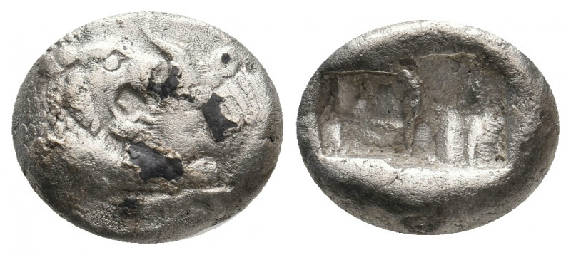 KINGS OF LYDIA. Sardes. Kroisos (Circa 564/53-550/39 BC). AR Half Stater. 
Obv: ...