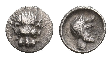 CILICIA. Uncertain mint. (Circa Early-mid 4th century BC.) AR Tetartemorion.
Obv...