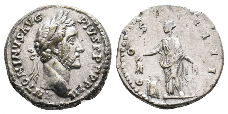 ANTONINUS PIUS, 138-161 AD. AR, Denarius. Rome.
Obv: ANTONINVS AVG PIVS P P TR P...